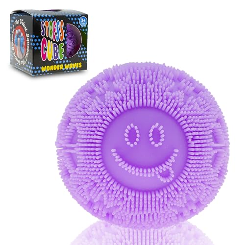 Fuzz Squishy Stress Ball - Soft Fidget Toy with Smiley Face for Anxiety Relief, Sensory Play for Kids & Adults, Perfect for Office & School