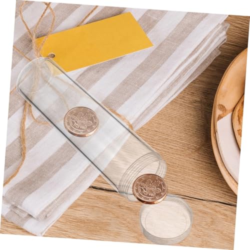 6 tubos transparentes para almacenamiento y organización de monedas miniatura 4