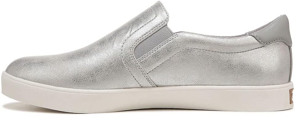 Dr. Scholl's Shoes Women's Madison Party Slip On Sneaker, Silver Metallic, 7.5 Wide