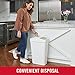 Rubbermaid Swing Top Waste Container for Home and Kitchen, Easy Access Disposal and Slim Modern Trash Can with Lid, 12.2 Gallon Capacity, White