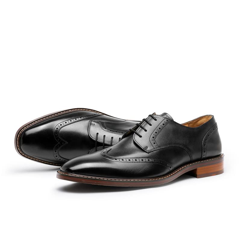 DESAI Men's Classic Oxford Dress Shoes Formal Business Lace-up Full Grain Leather Shoes for Men3