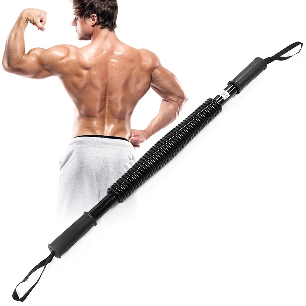 Allenatore per braccia, espansore toracico per avambraccio, attrezzo ginnico professionale per l'allenamento della forza, per allenamento in palestra a casa, nero, 80 kg o 100 kg.