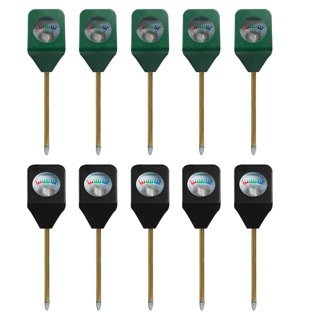 Lot de 10 mini hygromètres portables testeur d'humidité du sol pour plantes en pot