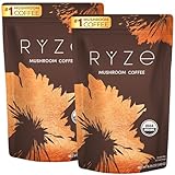 RYZE SUPERFOODS Mushroom Coffee Starter Kit, USDA Organic Instant Coffee with 6 Adaptogenic Mushrooms and MCT Oil for Better Energy, Focus, Digestion, Immunity with Lions Mane & Turkey Tail 60 serving