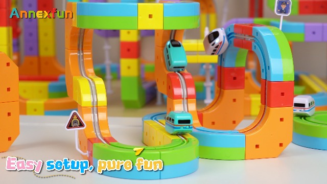 Annexfun Only Electric Train Sets, 2-Pack USB Rechargeable Train Cars - Exclusively Electric Train Tracks | Kids 3+ Years | No Magnetic Tracks | Cannot Operate Independently - image 7