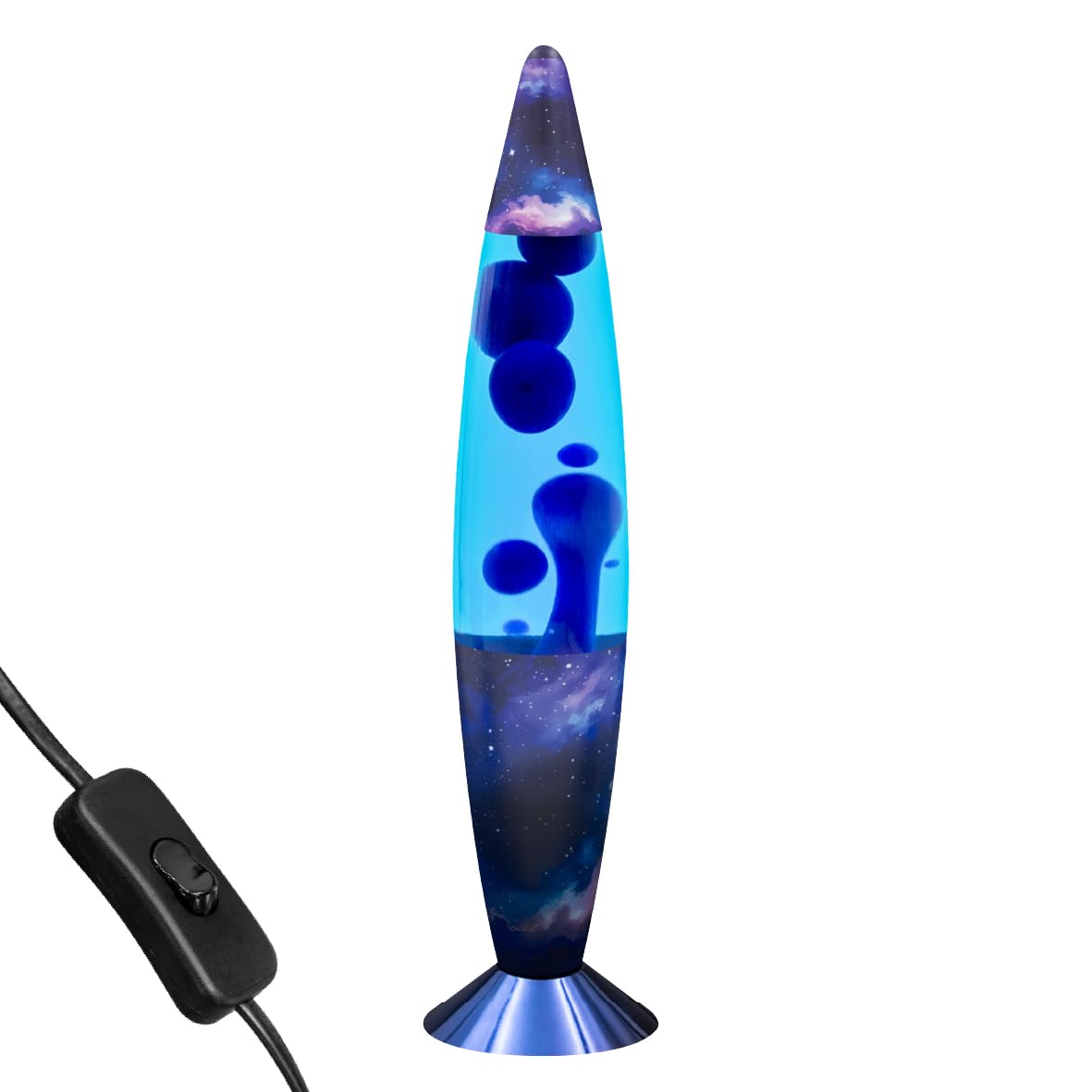 Global Gizmos 49009 Galaxy Lava Lamp/Matte Pattern Base/Retro Nostalgia/Relaxing Mood Light / 16 Inch Height