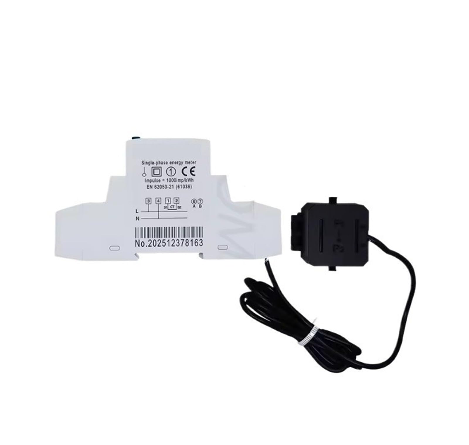 Contatore di energia Import/Export Attivo/Reattivo, Con TA 85-300V 5(100) A | Contatore di energia RS485 Retroilluminazione LCD bidirezionale(Split Core CT)