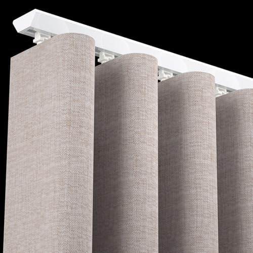 Adjustable Heavy-Duty Curtain Track Set, 3.3ft to 19.7ft Aluminum Ceiling Mount, Smooth Sliding System for Home & Office Window Treatments, Easy Installation