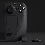 PlayVital Thumb Grip Caps for Steam Deck LCD & OLED, Silicone Thumbsticks Grips Joystick Caps for Steam Deck Accessories - Raised Dots & Studded Design