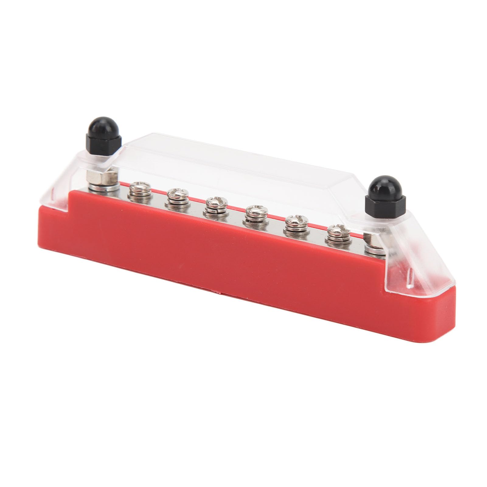 Bloc de Distribution d'alimentation M6 150A DC 12-48V, Bus Bar 8 Voies Noir et Rouge - Connexion Stable et sûre pour Bateaux, Voitures et véhicules Utilitaires