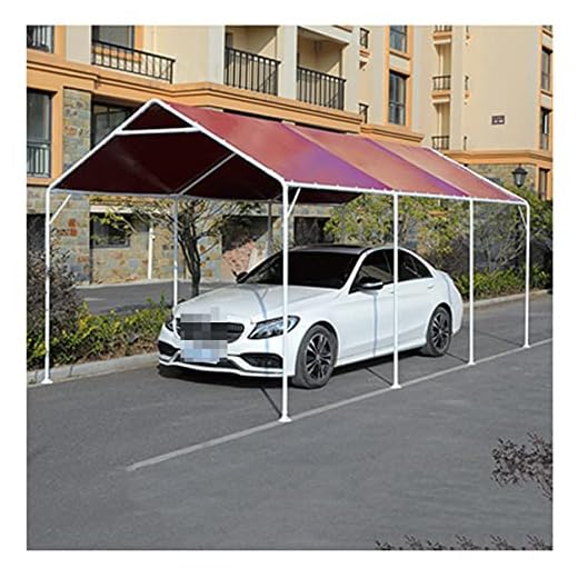 Carport Garage 2.8mx6m Duty Carport, Bil Canopy Garage Party Tent Boat Shelter med 6Reinforced Poles (Color : Green, Size : 2.8mx6m)
