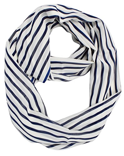 Sassy Stripes Vintage Style Multi Color Light Infinity Loop Scarf