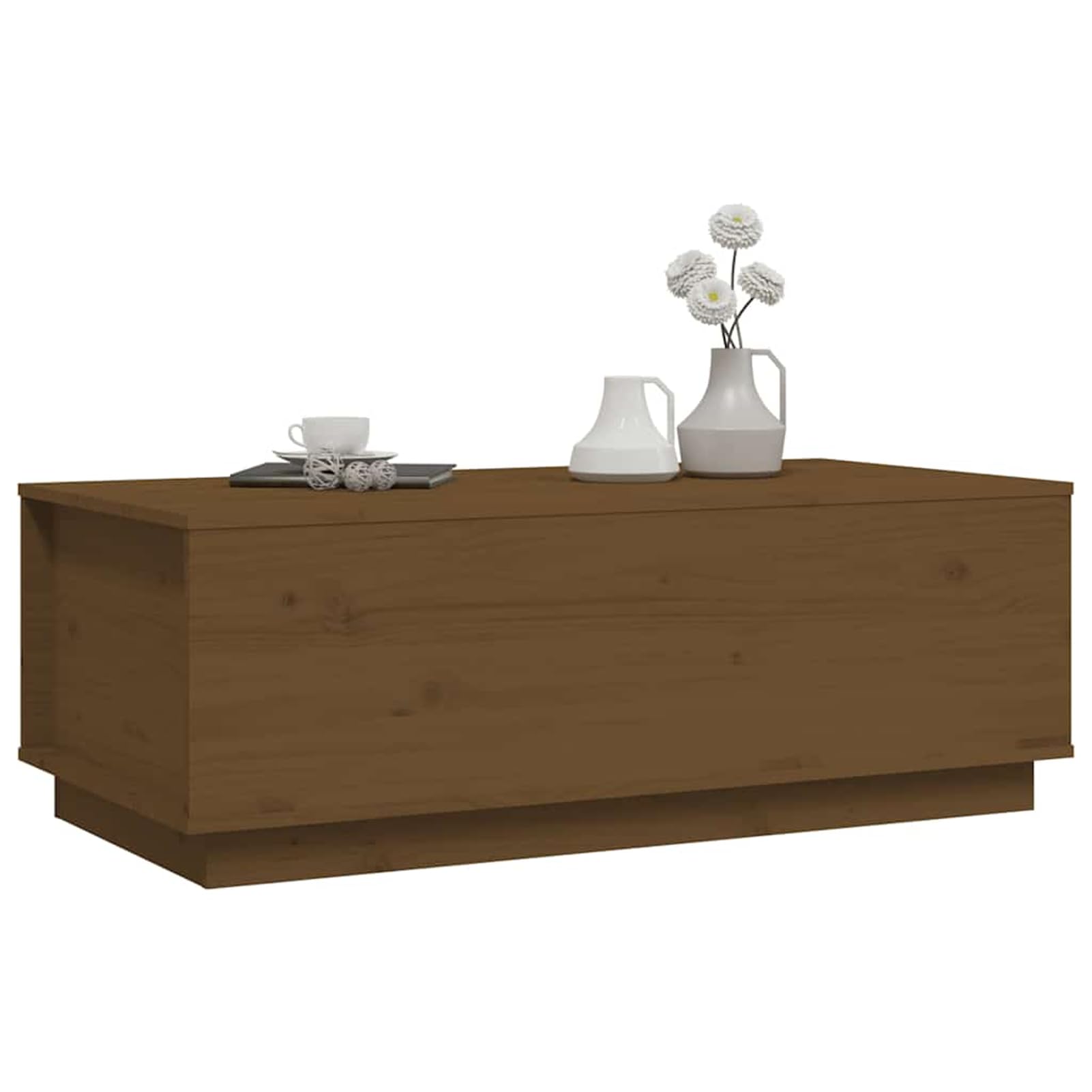 Gecheer Mesa de Centro Elevable,Mesita de Salón o Comedor, Modelo LC,Modern Mesa de Centro elevable Mesa Auxiliar Mesa de Café Versátil con Almacenaje Mesita de Salón de Pino marrón Miel 100x50x35 cm