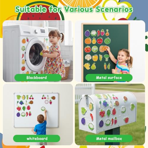Image of PATPAT 43 Pcs Fruit Fridge Set, Spelling Learning Activity for Kids 3-5