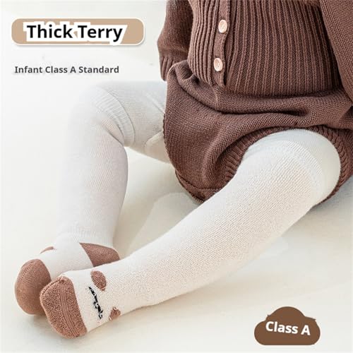Toddlers Baby Knee High Socks Girl Boy Warm Thick Socks Newborn Infant Floor Crawling Tube Stockings 5 Pairs2