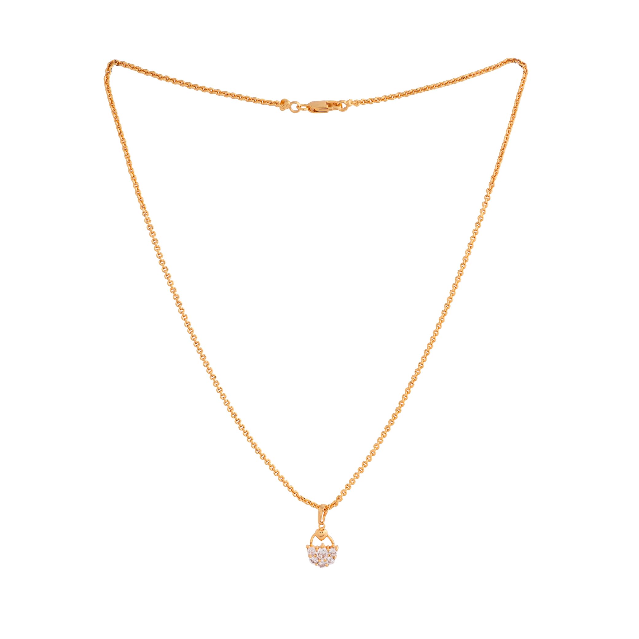 SHORT necklace with pendant one gram gold for women and girls-image-38