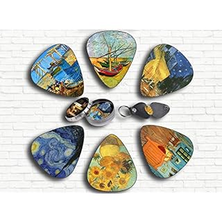 Médiators Celluloïd Medium Vincent Van Gogh Pack de 12 avec Porte-Médiator en Cuir et Boîte Désignée Meilleur Joueur de… - Les Beatles, Paul McCartney, John Lennon, RIngo Starr, George Harrison Médiators Celluloïd Medium Vincent Van Gogh Pack de 12 avec Porte-Médiator en Cuir et Boîte Désignée Meilleur Joueur de… – Image 6