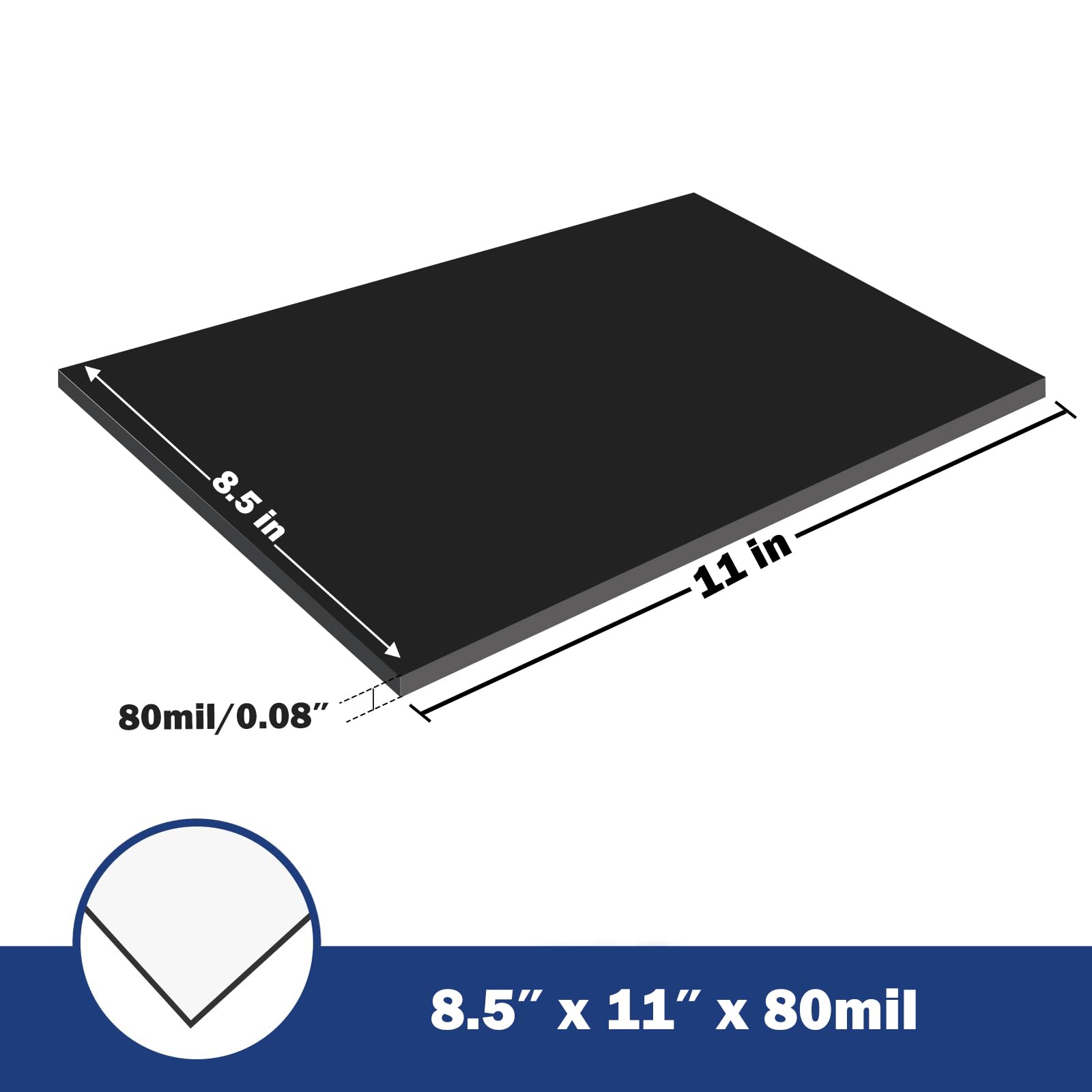 High Energy 80 Mil Magnetic Sheet With Adhesive Backing, 8.5x11 Inches Anisotropic Flexible Rubber Magnets (1 Piece) — Amazon image 2