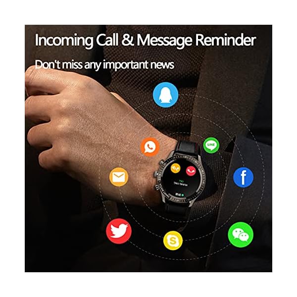 GARINEMAX Smart Watch for Men,Fitness Tracker with Blood Pressure Heart Rate Blood Oxygen Sleep Monitor Step Counter…