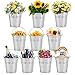 Produktbild 10 pcs Mini Metall Eimer Blecheimerfür Blumentopf Süßigkeiten Party und Hochzeit Deko Garten Tischdeko (Silber-)