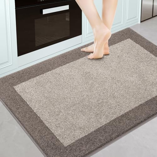 Image of Machine Washable Kitchen Rug 32 inch x 48 inch, Non Slip Indoor Door Rug, Absorbent Entrance Runner Rug for Bedroom, Hallway, Bathroom, Floor