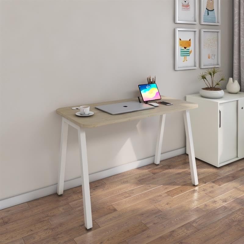HNI India IVO Home Office Desk – Heavy-Duty Work Table for Home, Study, Office & Workspace | 25mm Thick Engineered Wood Top, Sturdy & Angular Metal Legs | Effective Wire Management | 3 Years Warranty