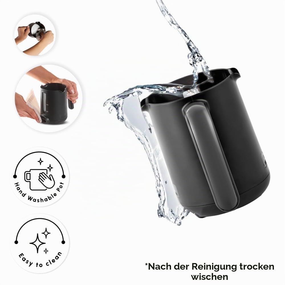 KARACA Hatır Köz Milky Türkische Kaffeemaschine, Traditionelle Türkische Kaffeemaschine, 5 Tassen, Ember-Style Brew, Milch & Hot Chocolate Modi, Anti-Überlauf, Automatische Abschaltung, Galaxy Grey