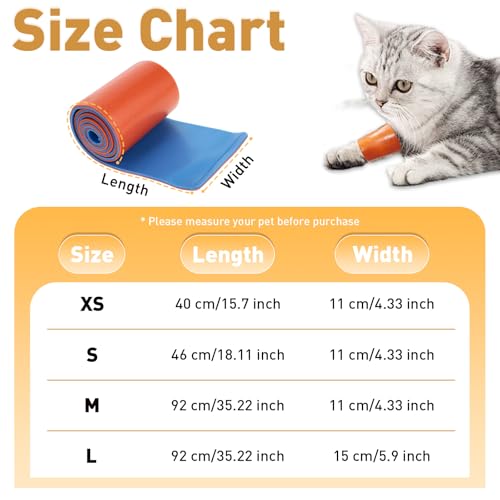 Image of Pet Fixation Splint, Pet Splint for Dogs /Cats, Polymer Foam Waterproof Hard Wearing Arbitrary Cutting Pet Leg Brace for Temporary Immobilisation of Fractures(Orange, M)