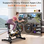 OWLSKY Exercise Bike with APP, Magnetic Resistance Indoor Cycling Bike, 300 lbs Capacity Quiet Stationary Bike for Home Gym Cardio Workout, Adjustable Seat & Tablet Holder - Image 2