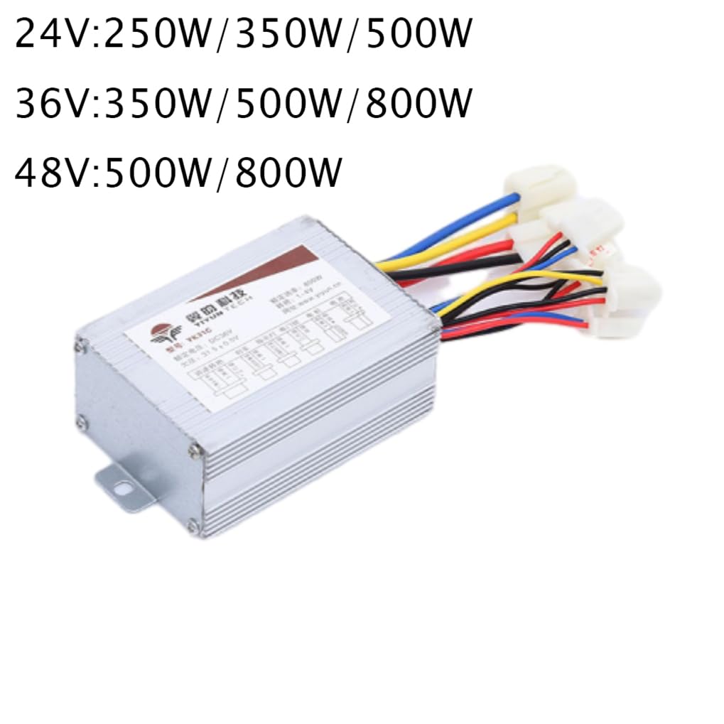 250W/350W/500W/800W DC 24V/36V/48V Controller Motore Spazzola per Bici Elettrica per Parti di Biciclette Elettriche (36V500W)
