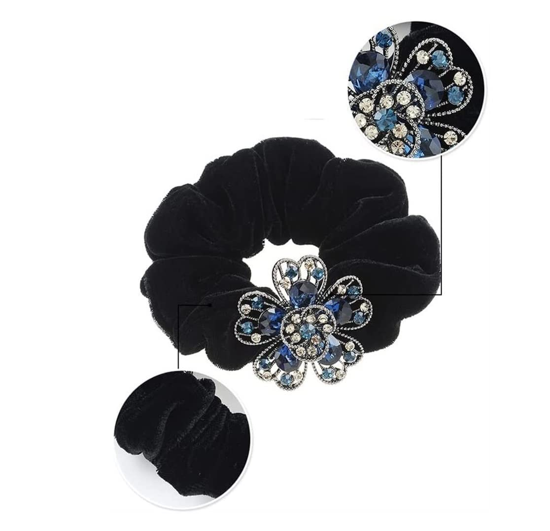 Scrunchies Per Capelli Anello Per Capelli Legato Corda Per Testa Fiore Gioielli Cravatta Elastico Per Flanella Elastici Per Coda Di Cavallo(Pink)