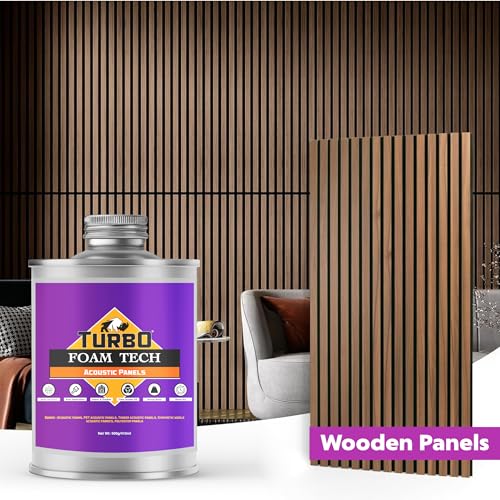 Image of Turbo Foam Tech SR Adhesive for Mounting Acoustic Panels | Strong Hold, Easy Spread, Quick Dry, Multi-Purpose Glue | Purple, 400 ML Can