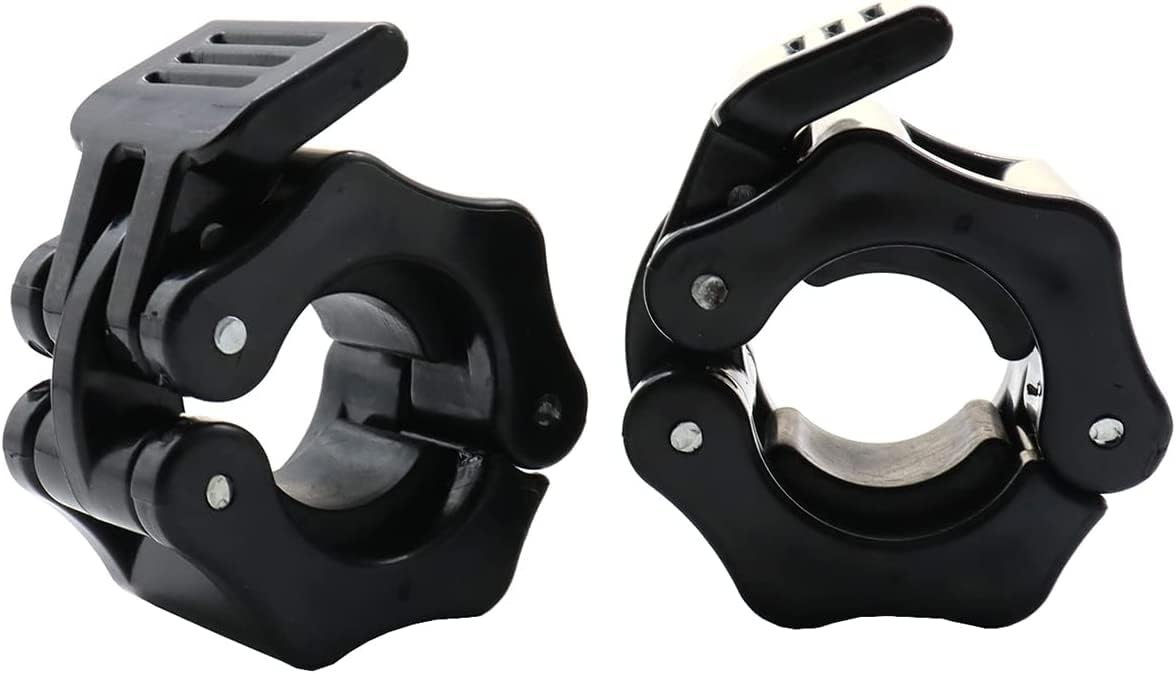 Barbell Clamps 1 inch, Exercise Collars 1"(25mm) Quick Release Pair of Locking Collar Clips for Workout Weightlifting Fitness Training (Black)
