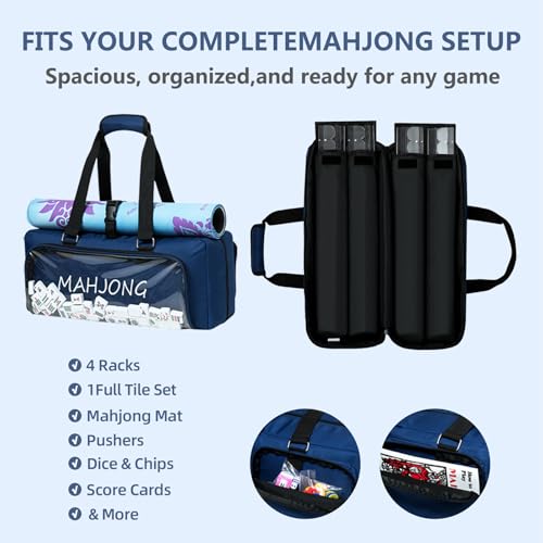 Bolsa integrada para Mahjong americano con compartimientos miniatura 5