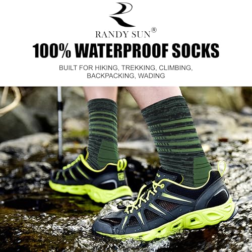 RANDY SUN Waterproof Socks, Unisex Hiking Wading Trail Running Kayaking Crew Socks3