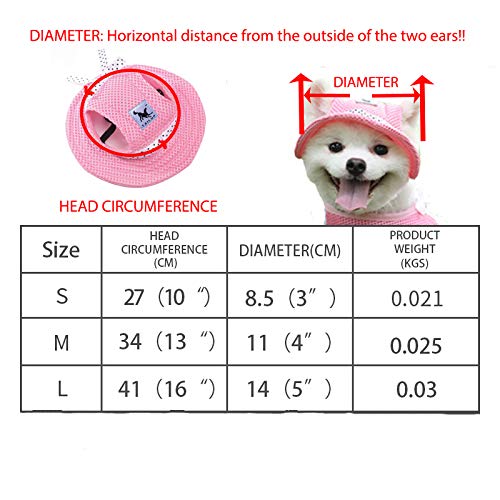 Leconpet Princess Pet Hat Dog Caps Hats With Neck Strap Adjustable Comfortable Ear Holes For Small Medium And Large Dogs In Ourdoor Sun Protection (M, Blue) #TOP2