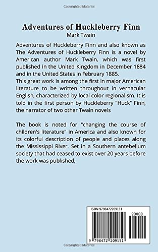ADVENTURES OF HUCKLEBERRY FINN: 1884 Classic Novel - Image 2