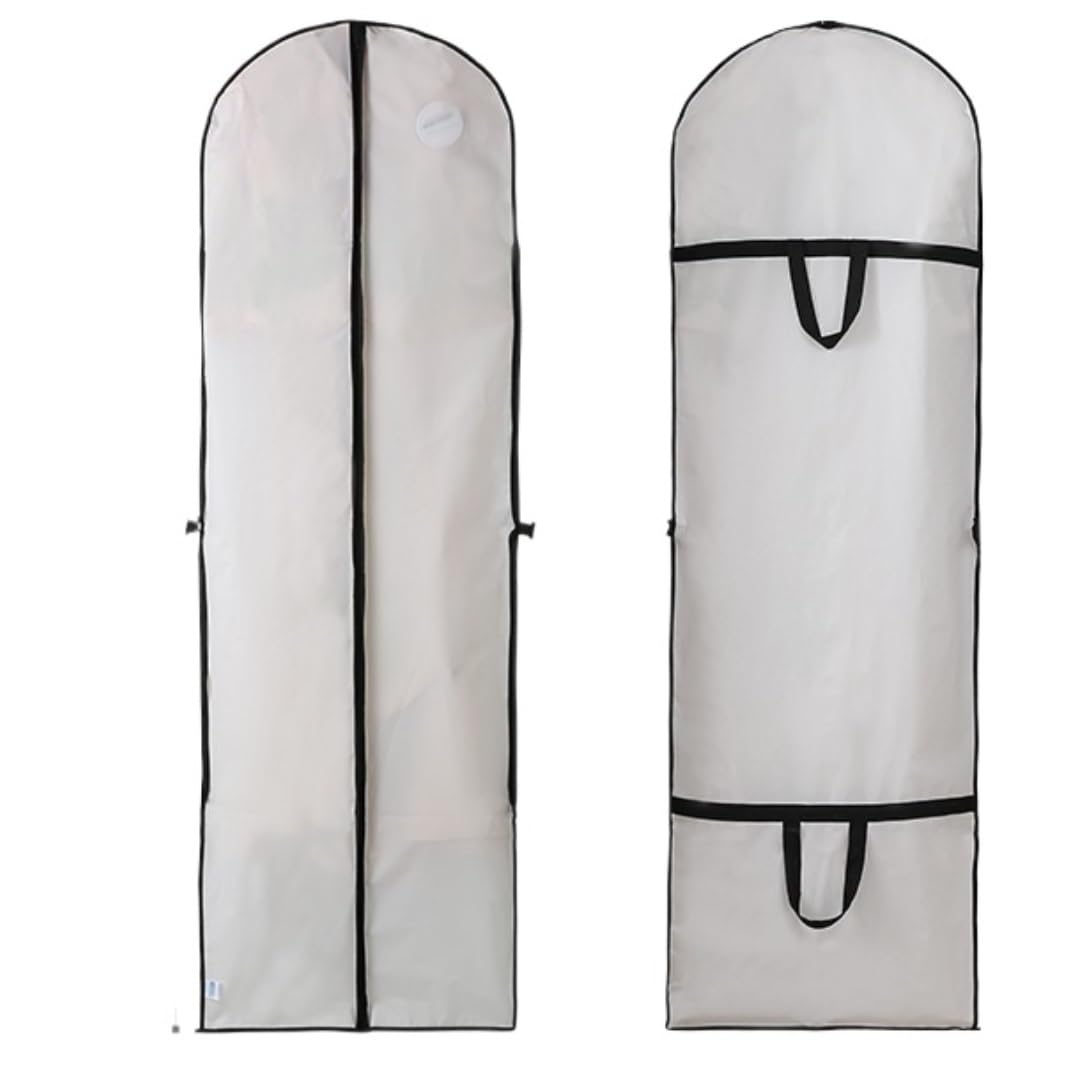 Portatrajes Fundas Ropa Paquete De 3 Portatrajes De 71 Pulgadas Para Viajes Y Almacenamiento, Bolsa De Traje Larga Con Cremallera Para Trajes, Vestidos, Abrigos Funda Traje Funda Abrigos ( Color : Whi