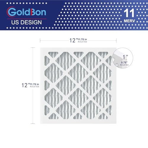 Image of 12x12x1 MERV 11 Air Filter 2-Pack for HVAC Furnace