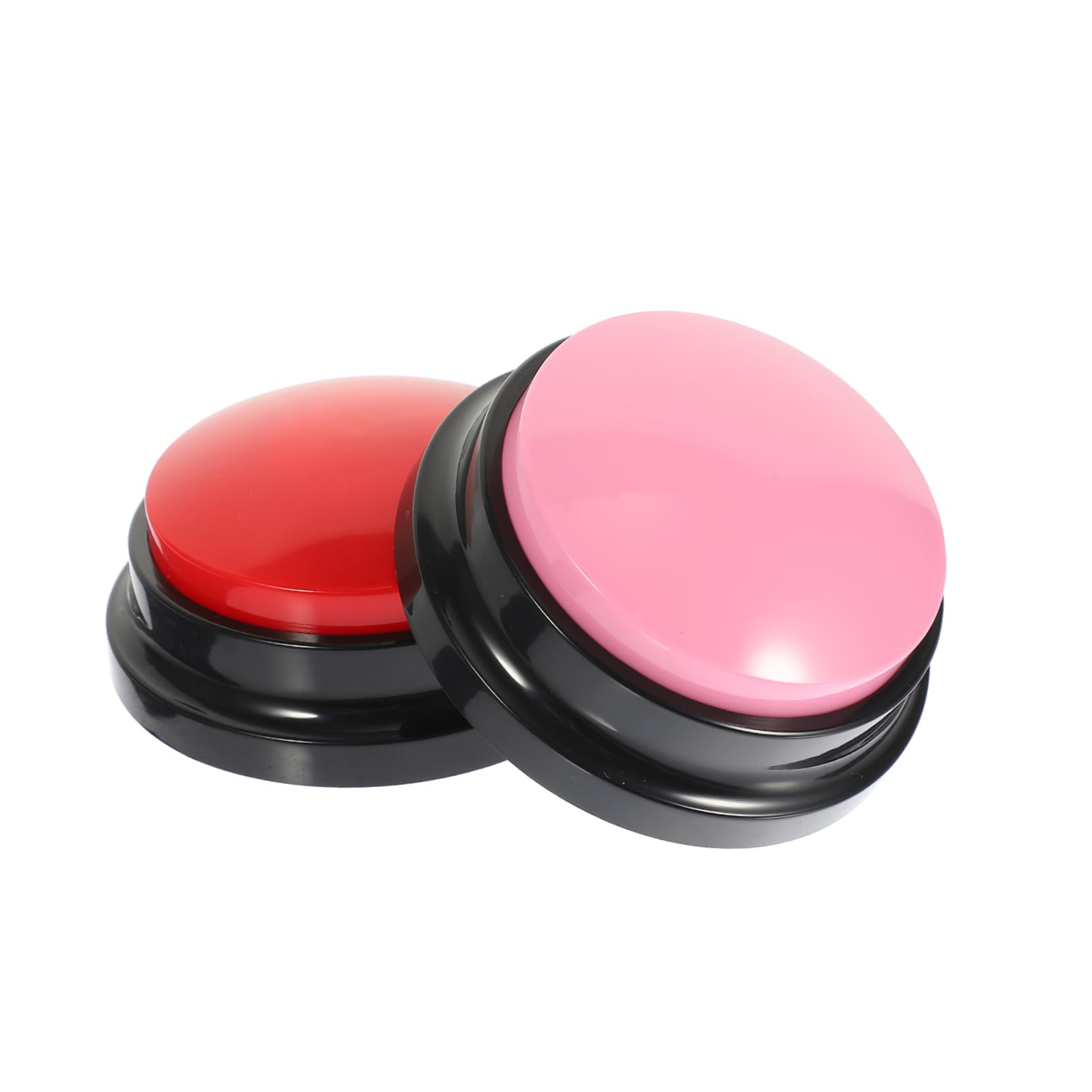 FOMIYES 2sets Dog Interactive Toys Recordable Buttons for Dogs Talking Pet Buttons Portable Supplies Plastic 2pcs*2