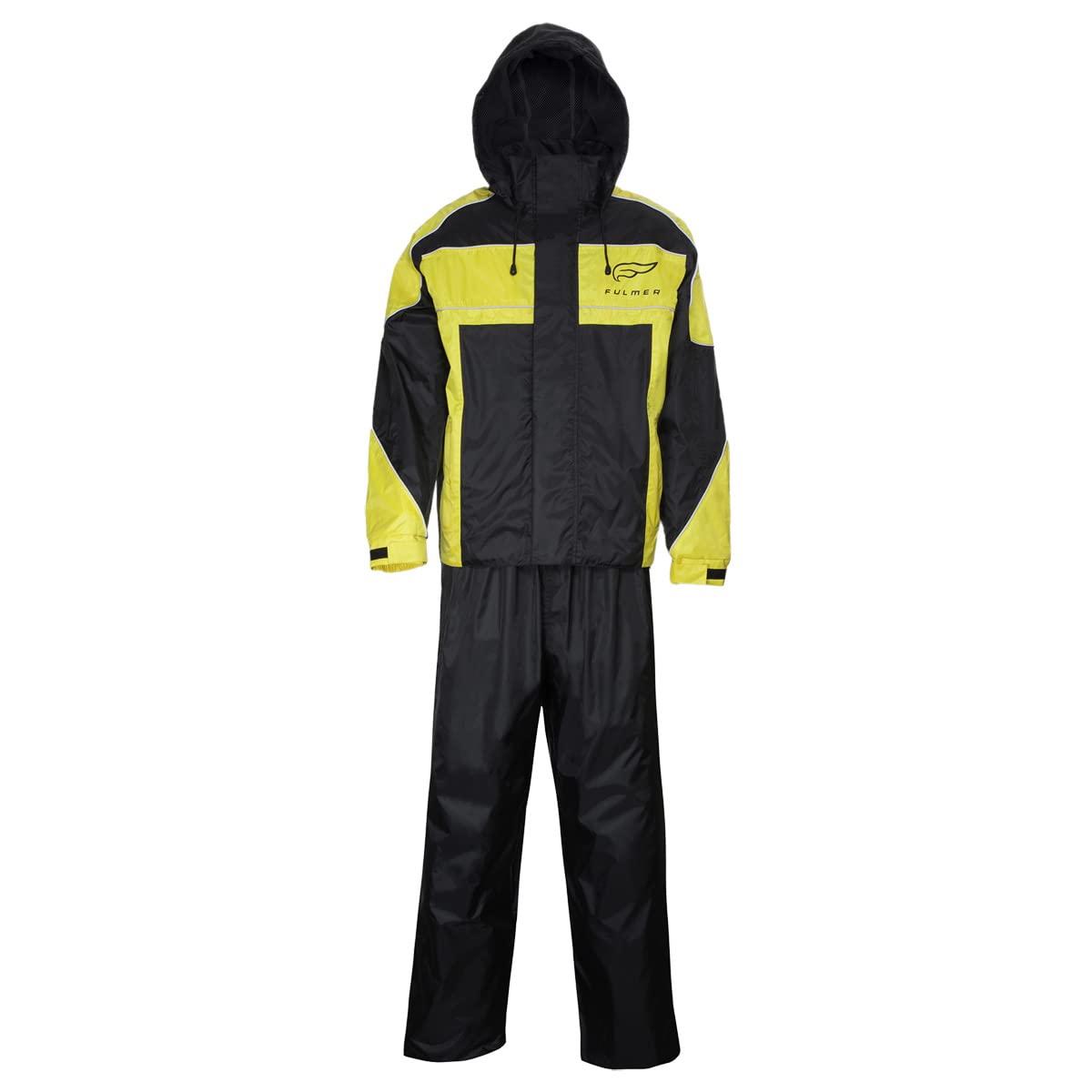 Fulmer Powersports Journey Two-Piece Water Resistant Rain Suit - Yellow (L)