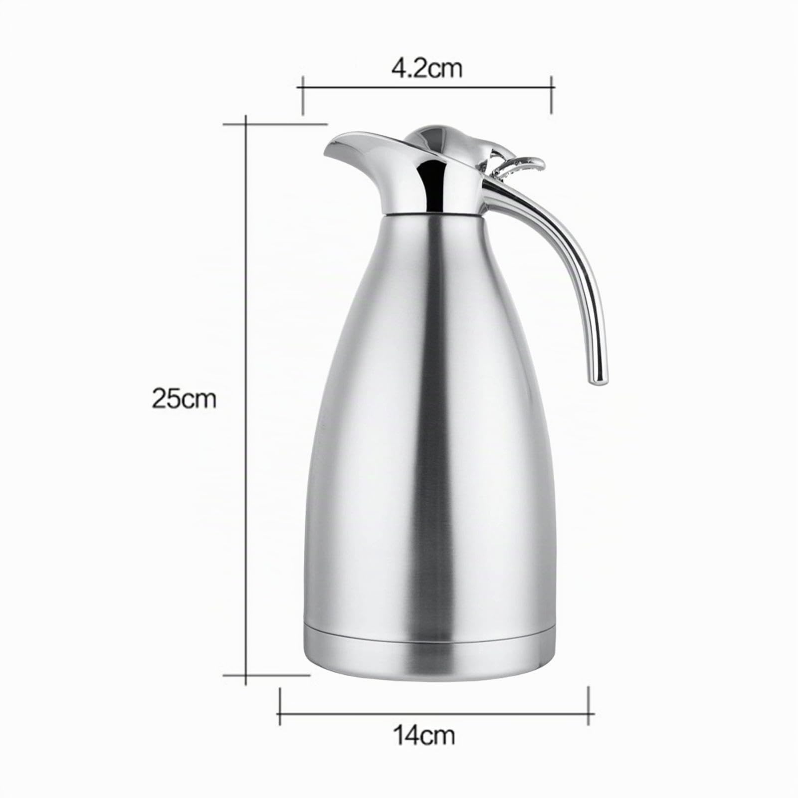Fenteer Termo de Acero Inoxidable para Café, Jarra Térmica con Tapa Hermética, 1.5L