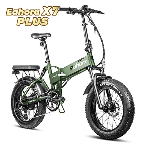 Eahora X7Plus 500W Fat Tire Folding Electric Bike 48V Snow Beach Electric Bikes
