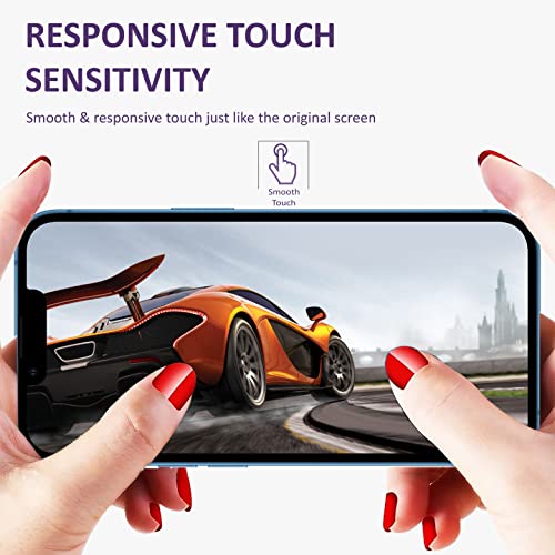 Czartech [Auto Align Tempered Glass Screen Protector for iPhone 13 / iPhone 14 / iPhone 13 Pro Full Screen Coverage Edge to Edge Glass with Easy Installation Kit. 6 51GQiZLpGbL