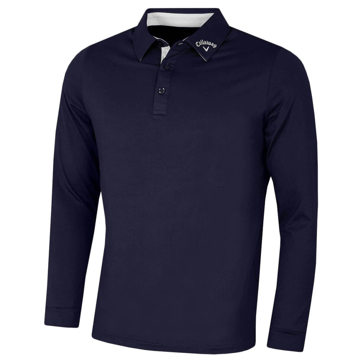 Callaway Men's Peacoat Golf Long Sleeve Polo Shirt - Xxl