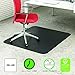 Deflecto EconoMat Black Chair Mat, Hard Floor Use, Rectangle, Straight Edge, 36 x 48 Inches (CM21142BLK)