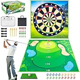 LYDARZ Battle Golf Game Set Chipping Game Practice Mat Games for Backyard Fun and Swing Training, Golf Hitting Mat Play for Golf Parties and Kids Family Activities Outdoor