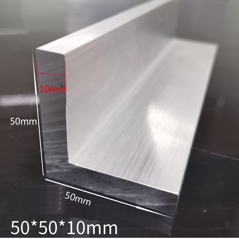1 ud. 50x50mm, grosor 3mm4mm5mm, aluminio de ángulo recto 6063, aleación de aluminio en forma de L, perfil triangular de borde de aluminio, materiales de decoración(Thick 3mm,50cm)