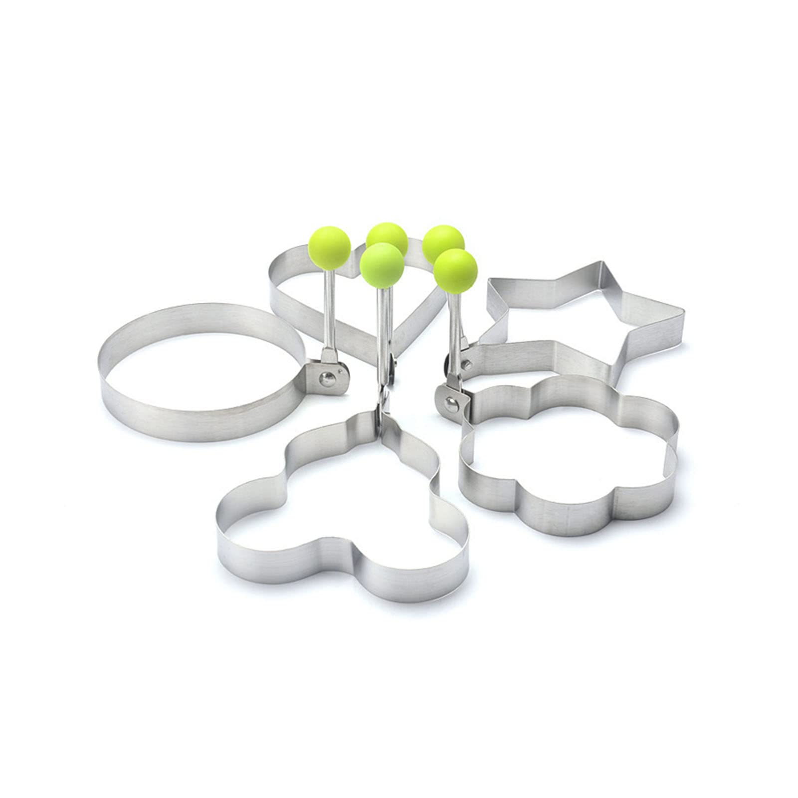 Lot De 6 Moules à Œufs Au Plat En Acier Inoxydable Noir - Tailles 9cm 15cm 20cm - LDXDRU
