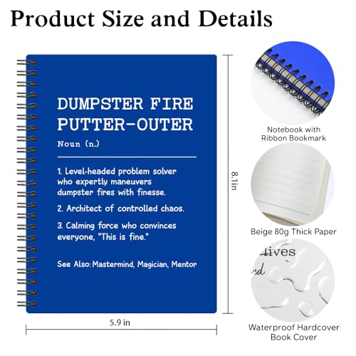 Dumpster Fire Putter carnet de notes bleu pour le bureau des cadres - 2